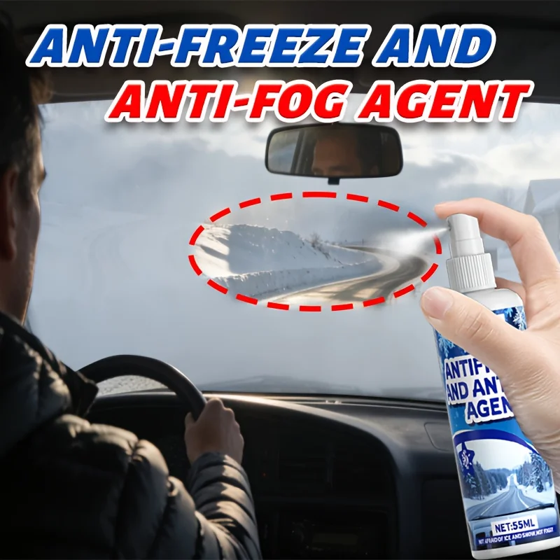 Multifunctional Winter Anti-Fog Agent, Car Glass Defogger, Efficiently Prevents Fogging and Frosting, Suitable for Windshield