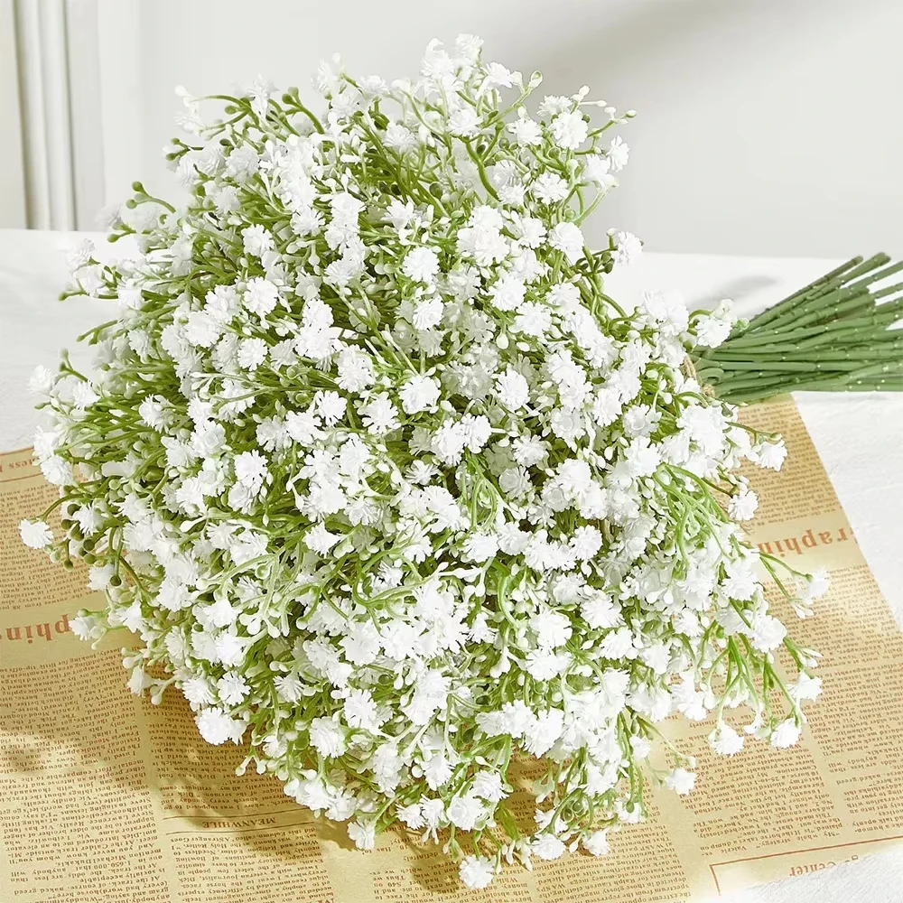 10pcs Artificial Flowers Fake Gypsophila Baby Breath Flower For Home Decoration Wedding Party Floral Bouquets DIY Accessories