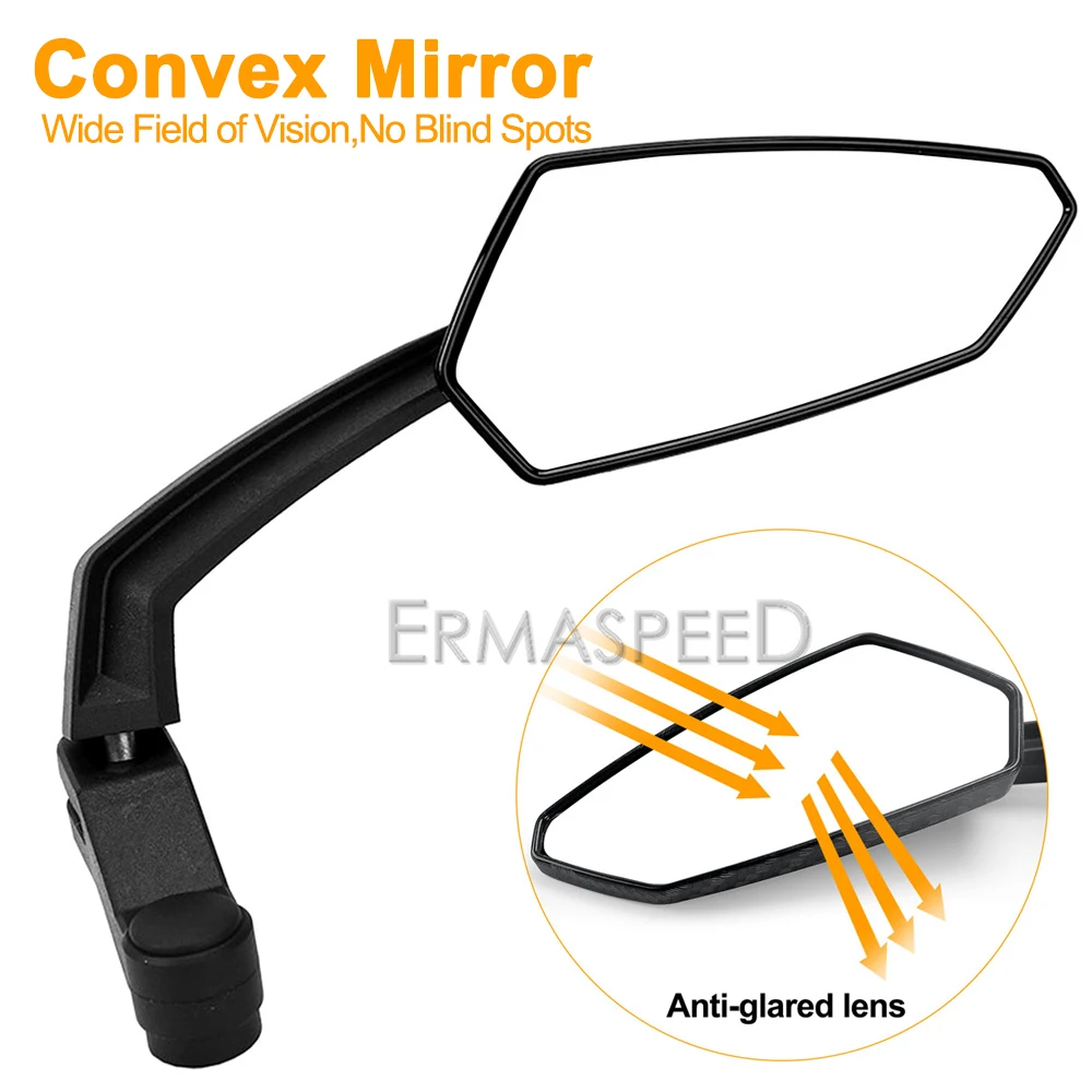 Universal Carbon Fiber Motorcycle Rear View Mirrors With 7/8\