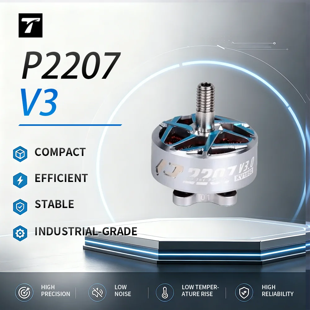 T-HOBBY P2207 V3 FPV Brushless Motor KV1750 KV1950 KV2080 KV2550 4S 6S 12N14P 4mm Shaft for 5 Inch Freestyle Quadcopter Drone