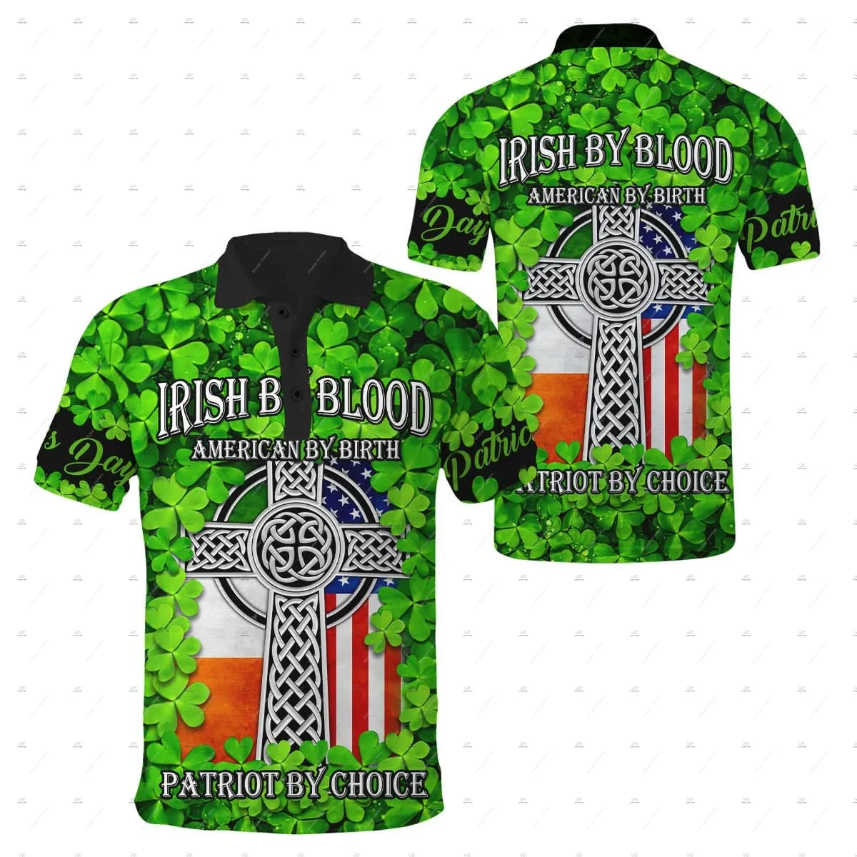

Custom Name Irish Ireland Country Flag St.Patrick Tattoo Vintage Harajuku 3DPrint Summer Casual Funny Short Sleeve Polo Shirts Q