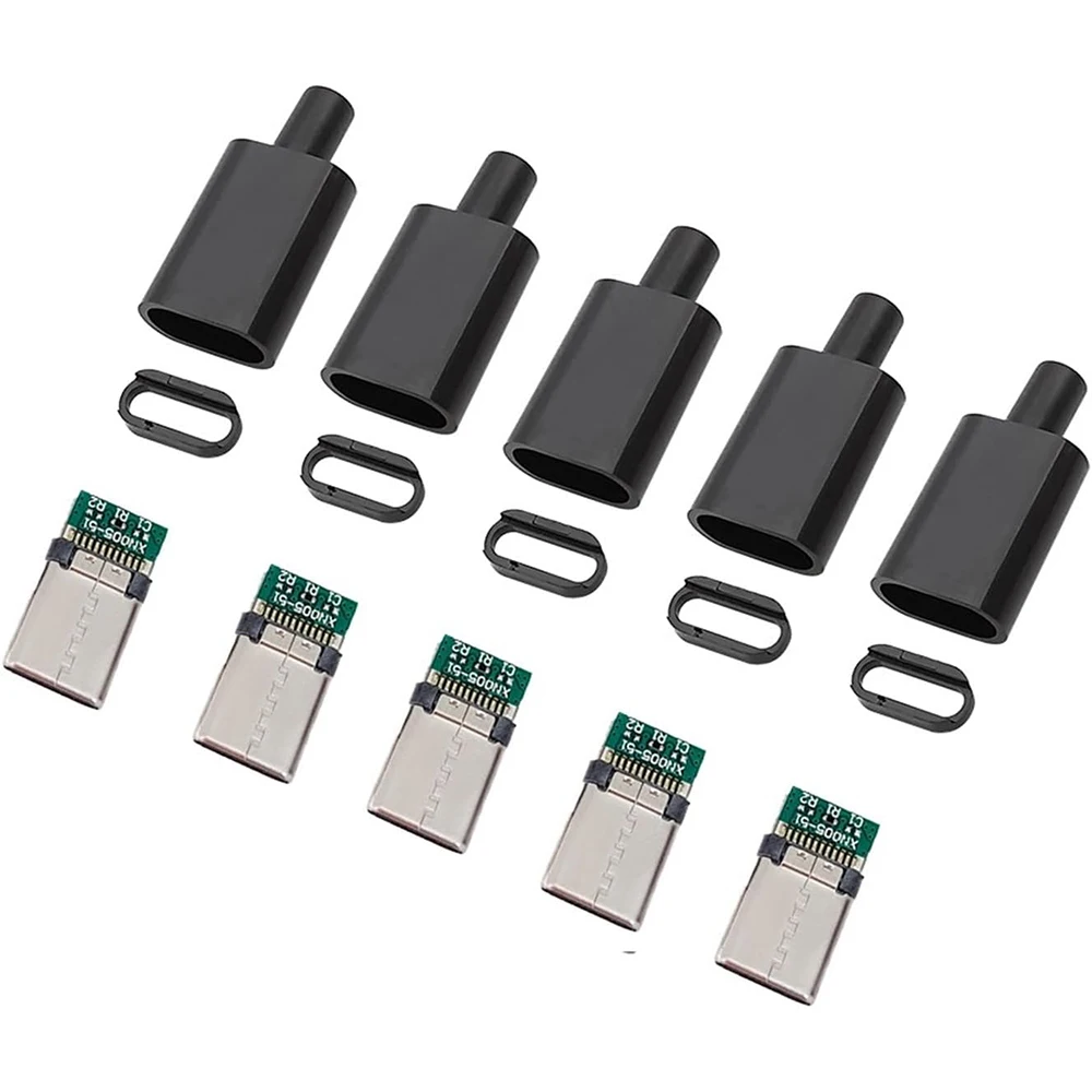 5/10 sets USB 3.1 Type C Connector Stekker DIY Soldeer USB C Mannelijke Adapter Kabel voor DIY datalijn Interface Mannelijke Socket
