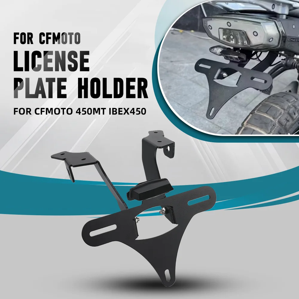 

License Plate Bracket Registration Number Holder Support Tail Tidy Fender Eliminator Kit For CFMOTO 450MT IBEX450 2024 2025