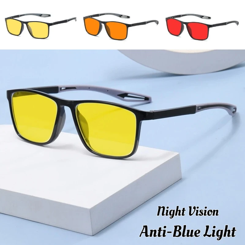 

TR90 Night Vision Goggles for Men Ultralight Sports Anti Blue Light Eyewear Outdoor Travel Sunglasses Car Driving Glasses