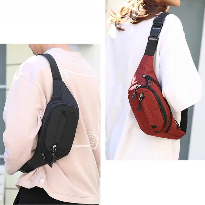 Fashion Unisex Chest Waist Bag Shoulder Bag Oxford Waterproof Unisex Fanny Pack Pouch Hip Belt Bag Travel Purse