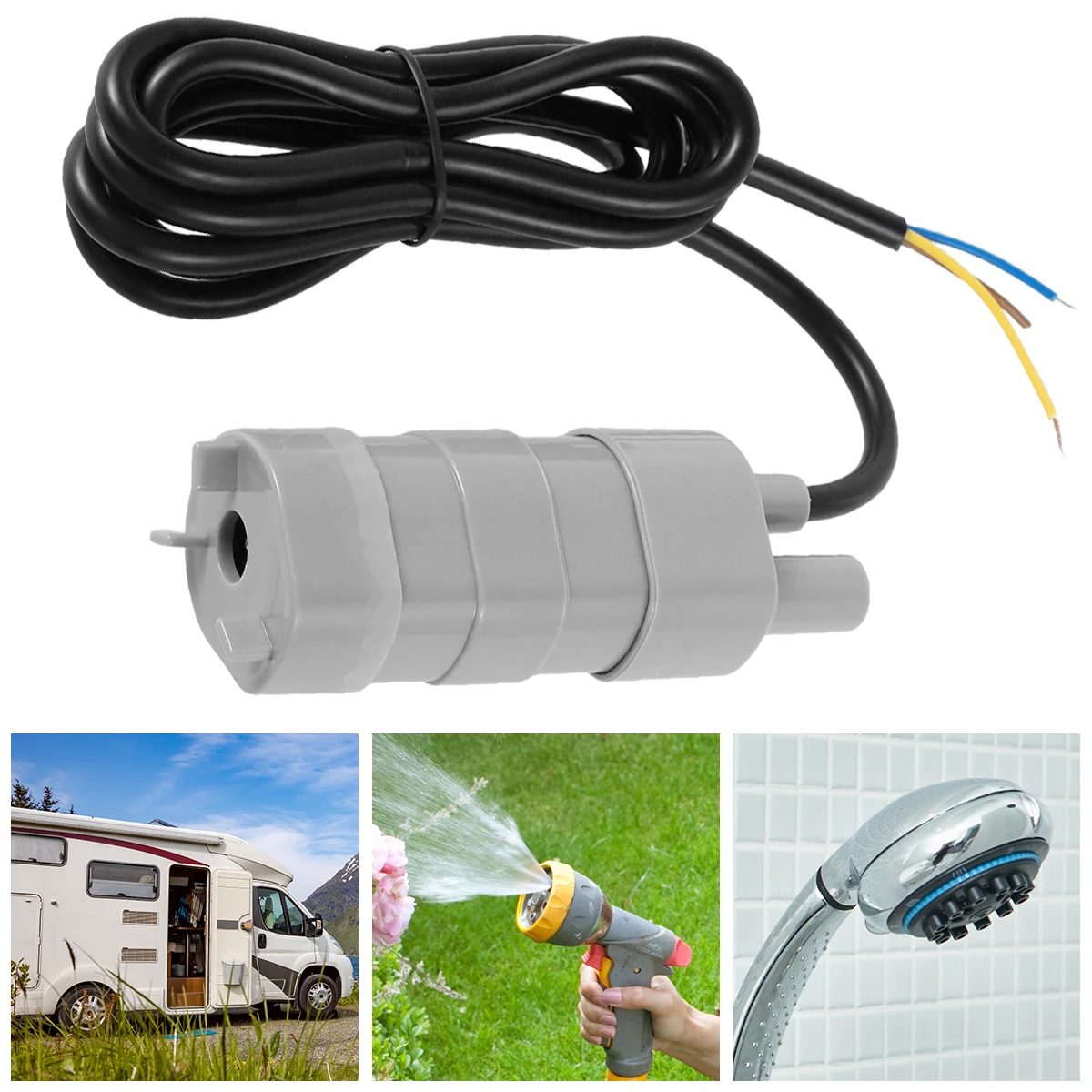 Mini Water Pump DC 12V Submersible Water Pump 900L/H Portable High Flow Pumps Compact High Lift Diesel Oil Water Pump for House