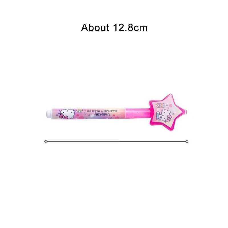 Cute Cartoon Anime Highlighter Pen com luzes, presente de escrita invisível para amigo, Sanrio Cinnamoroll Kuromi My Melody Hello Kitty