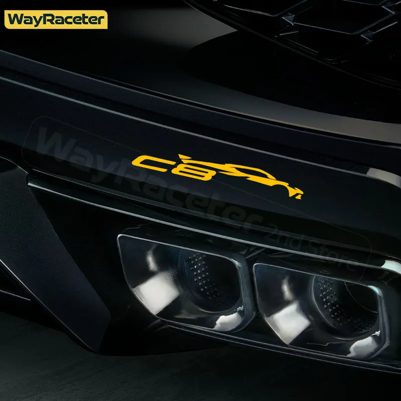 1 Pc Car Bumper Sticker Side Fender Hood Window Trunk Body Graphics Vinyl Decal For Chevrolet Corvette C8 Z06 Accessories