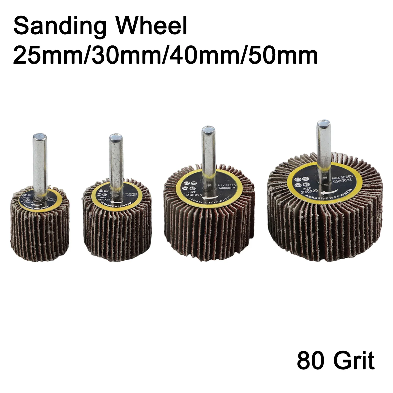 4PCS 80 Grit 25/30/40/50mm Sanding Flap Disc Grinding Wheel Bit Polishing Grinding Rotary Tool Electric Grinder Polishing Tools