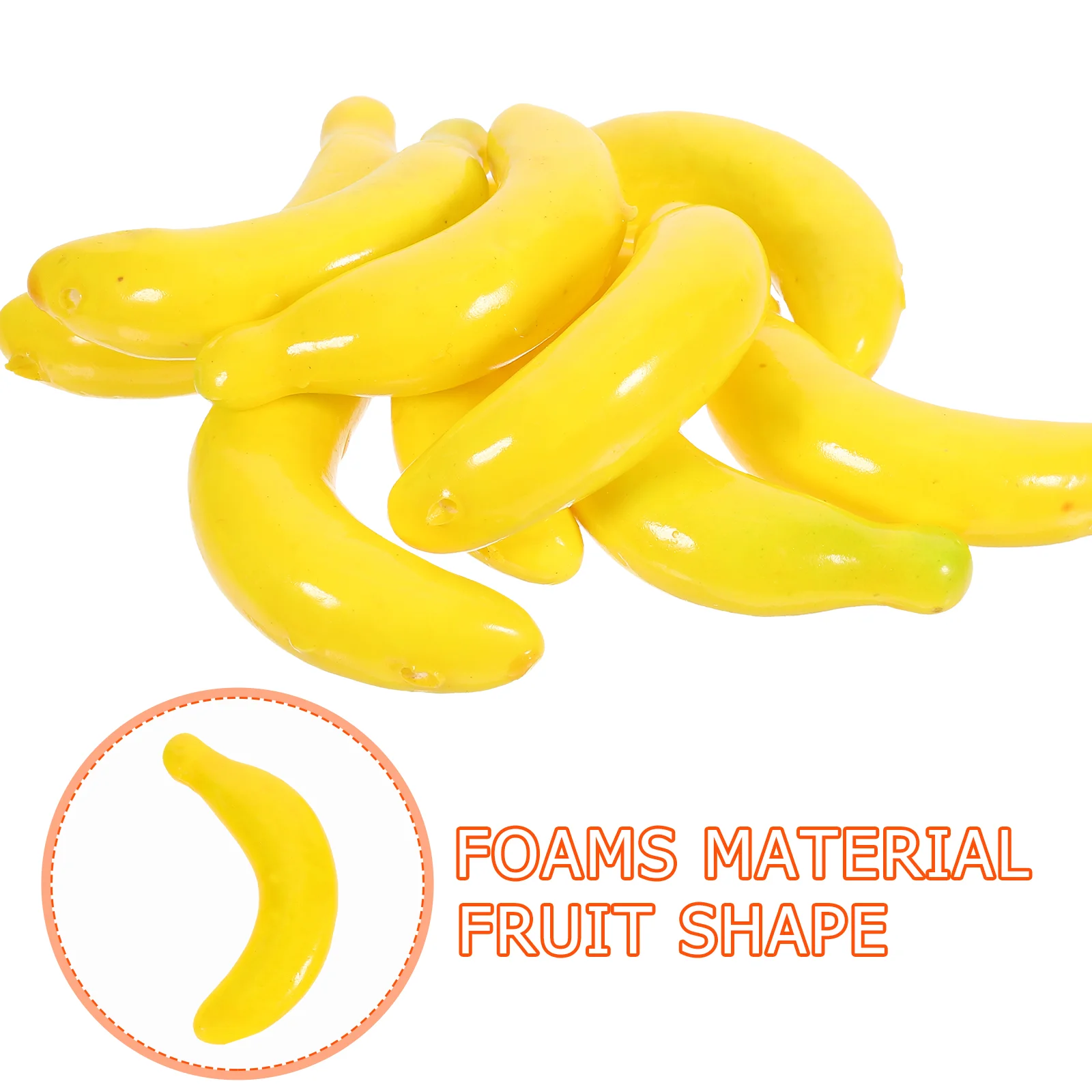 20 Pcs Simulated Small Models Model Set Simulation Banana Decor Fake Layout Scene Creative Lifelike Modelss Foam Artificial