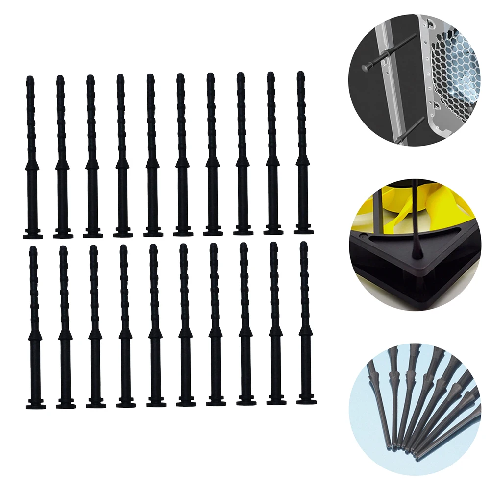 

20PCS Cooling Fan Screw for Computer Case Shock Absorber Rubber Long Fan Installation Anti Vibration Noise Reduction Stable