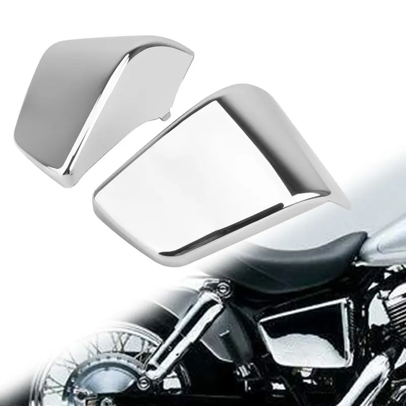 

Motorcycle Chrome ABS Plastic Battery Side Fairing Cover For Honda Shadow ACE VT400 VT750 VT 400 750 1997-2003