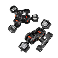 Dual Ballhead Arm 3 Ball Head Magic Articulating Arm 1/4\