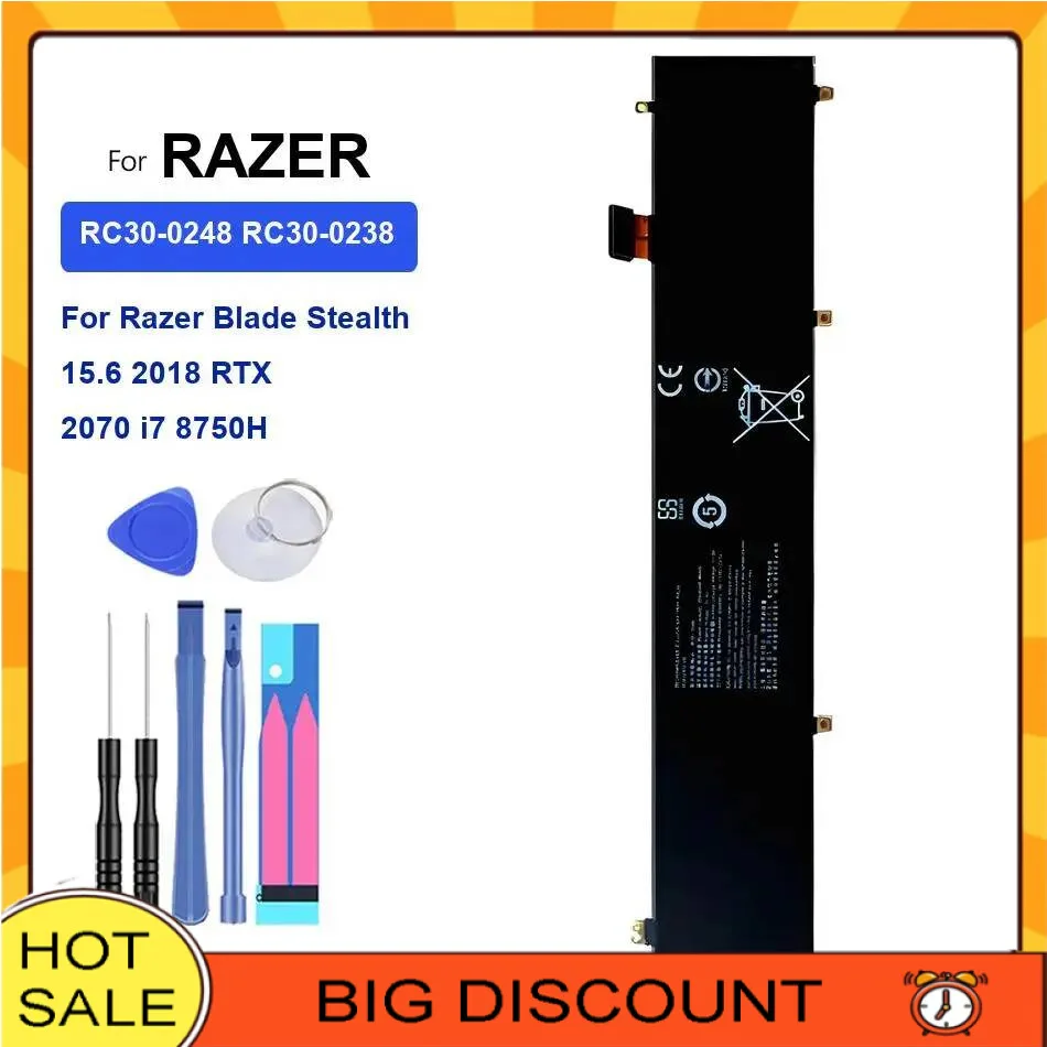 

4221-5209Mah Battery RC30-0281 RC30-0328 RC30-0270 RZ09-0270 RZ09-03006 For Razer Blade Stealth 13 15.6 15 2018 Max 2019 2020