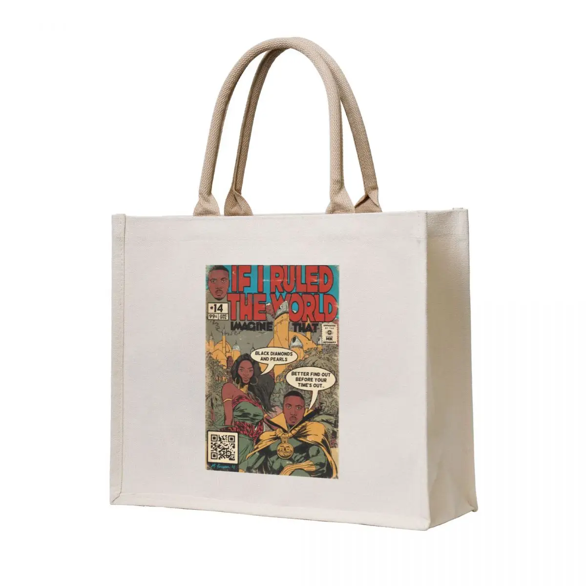 

Nas If I Ruled The World Parody Comic Art Tote Bag sac pour femme Handbags hand bag