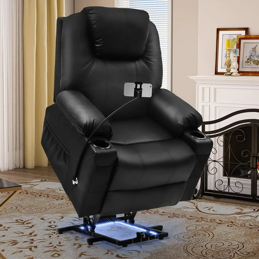 

Heated Recliner With USB Ports Reclining Relaxing Chair Bed Lounge Chairs Living Room Black Freight Free Relax Armchair Sunbeds