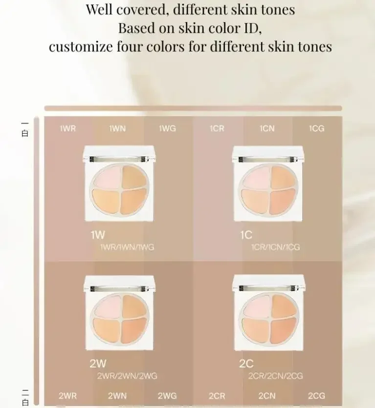 Original JOOCYEE 4 สีคอนซีลเลอร์ Palette Face Base แต่งหน้า Foundation ครีม Full Coverage ชุดสําหรับ Rare ผลิตภัณฑ์ความงาม