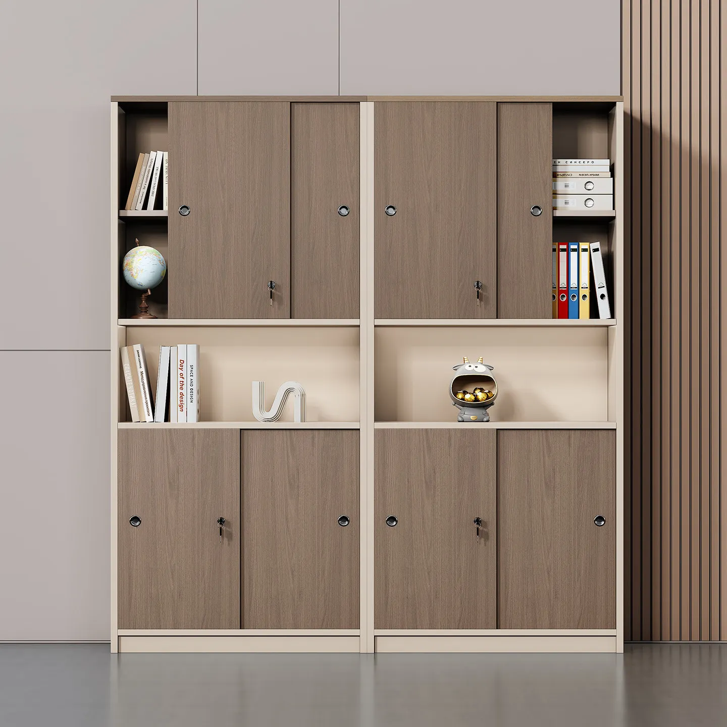 YJQ file cabinet modern simple leadership office background thickened wooden data storage cabinet large capacity