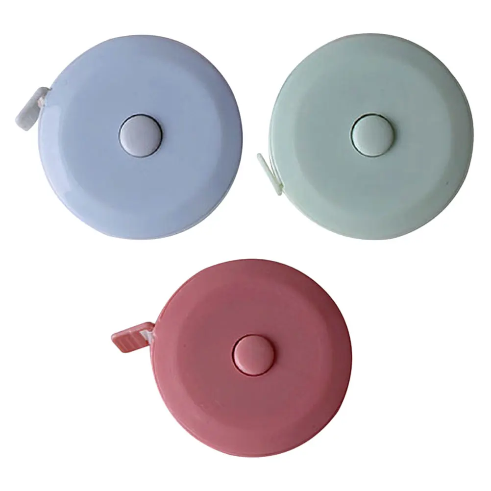 

3pcs Sewing Tape Measure Abs Digital Measuring Retractable Double Sided Fabric Body Flexible Safe Accurate Pocket Size