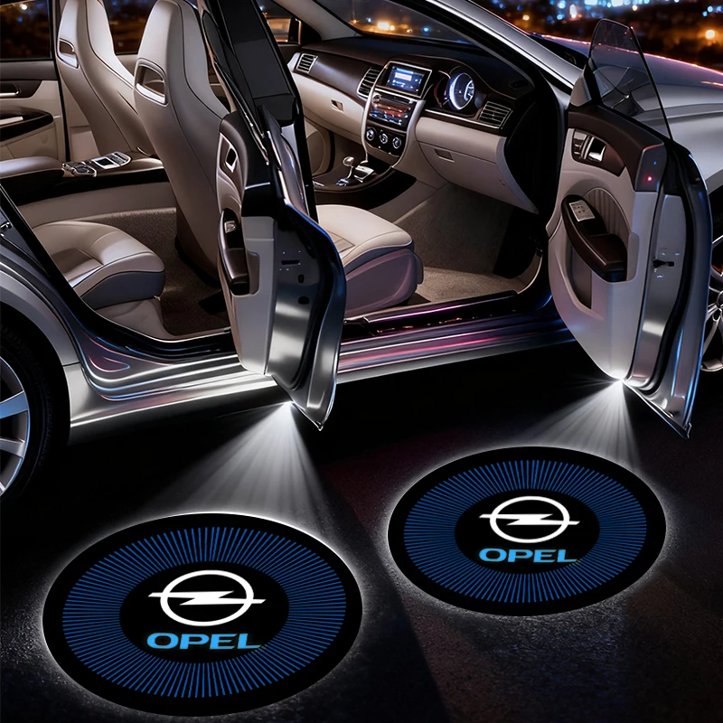 عالية الوضوح علامة باب السيارة ترحيب ضوء ضوء الإسقاط لأوبل أسترا j g إنسيجنيا كورسا d فيكترا c زافيرا أدوات السيارات