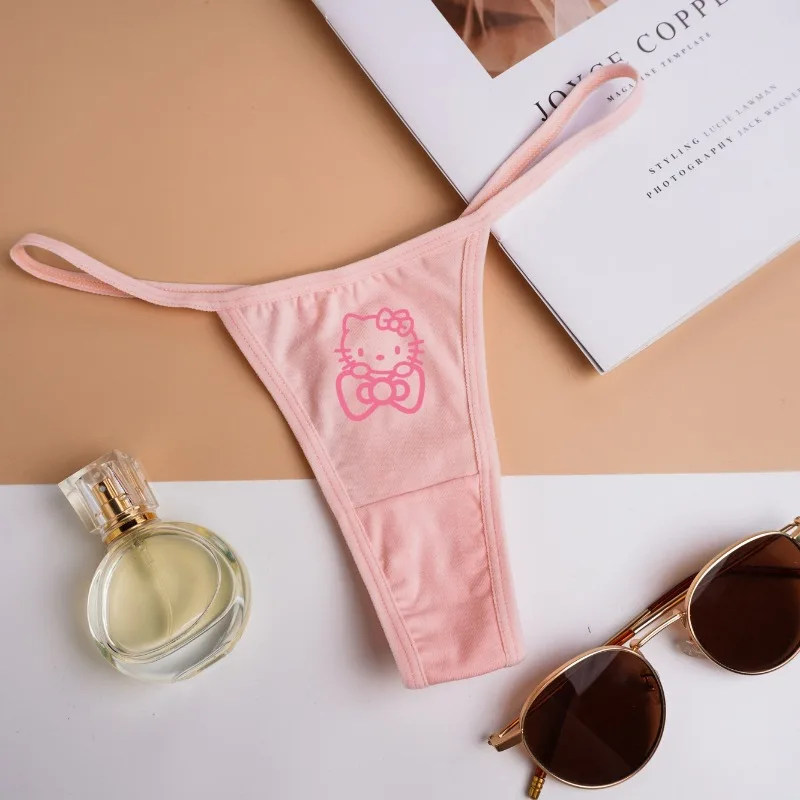 Hello Kitty Thong Cute Anime Underwear Strap Dance Underwear Sports Yoga Undercover Anti Hiking Low Waist Girl Women Accessories - Image 3