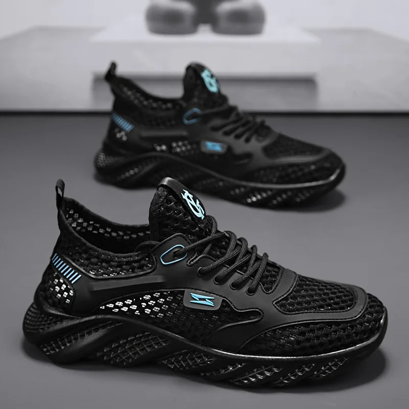 

Новые мужские повседневные спортивные туфли с открытыми отверстиями, уличные массивные кроссовки, дышащие сандалии