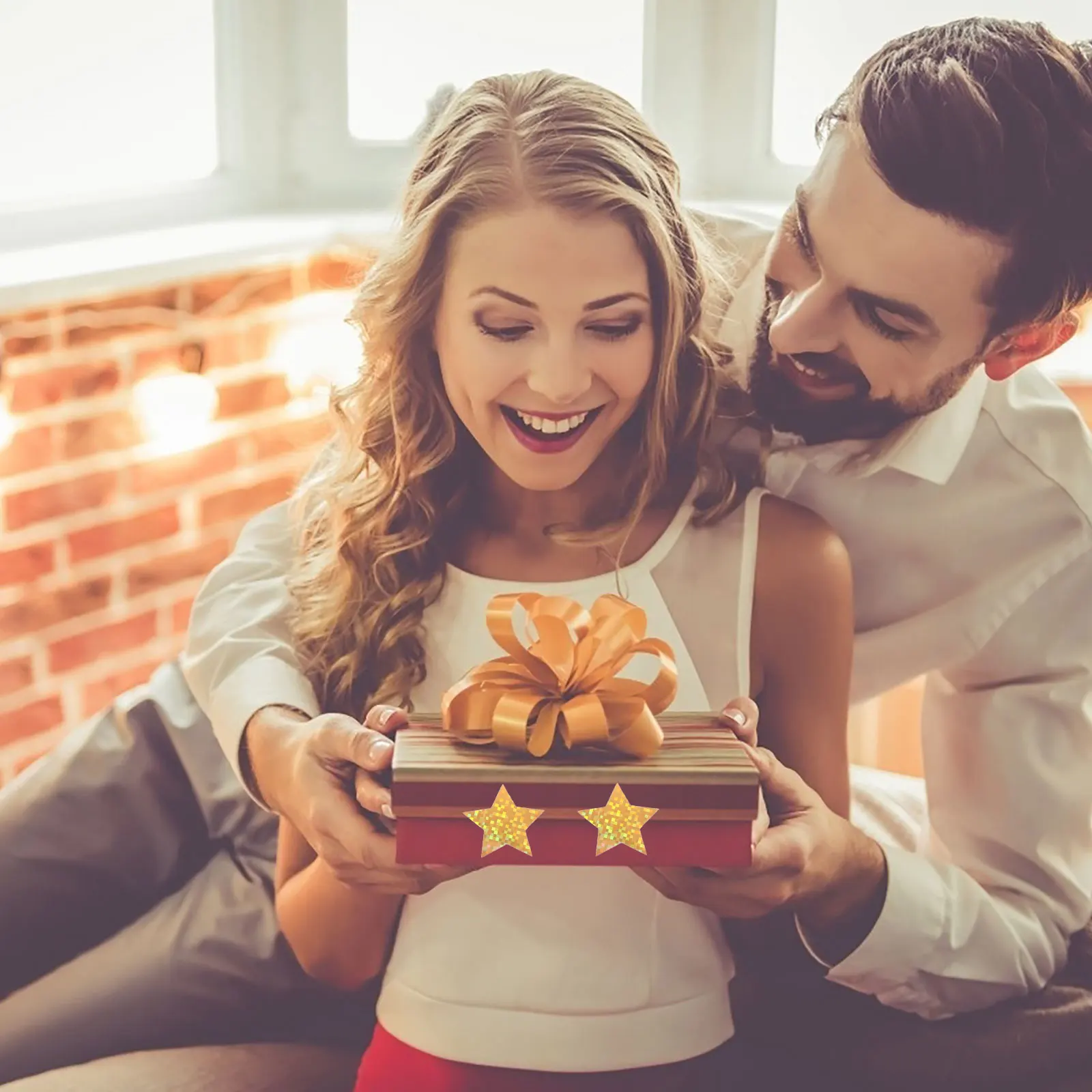 

Star Stickers Coated Paper Self-Adhesive Shiny Delicate Kids Party Favors Supplies Creative Design Safe Edges Lightweight