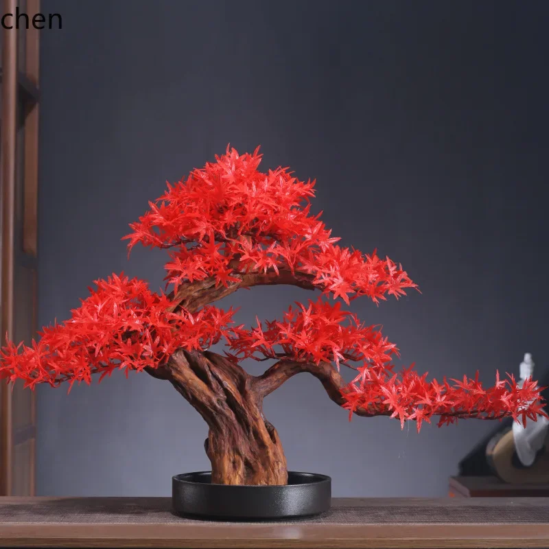 

D20- artificial welcoming pine plant bonsai - office decoration, landscaping, indoor landscape