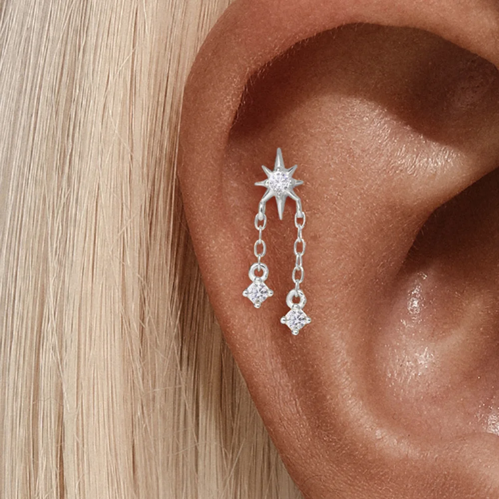 AIDE Cadena de Plata de Ley 92 - Star Flat Back reseña y precio