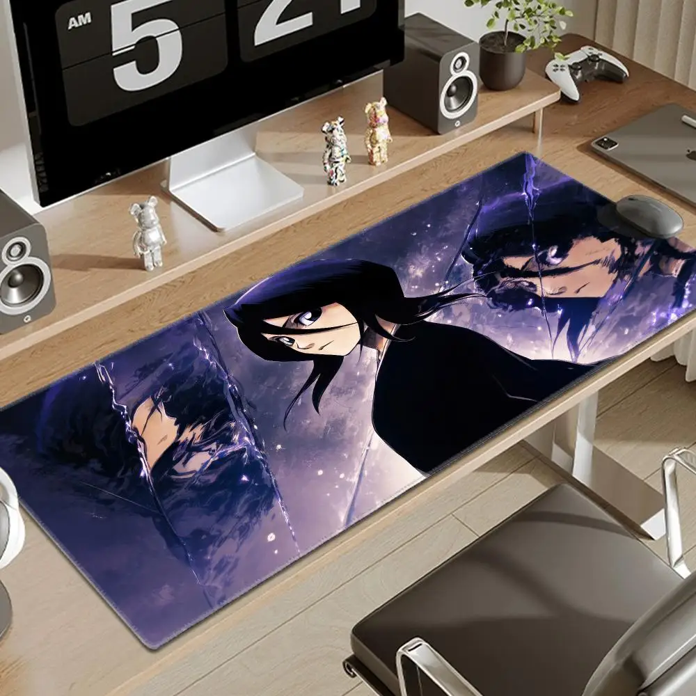 Mouse Pad PC Non Slip B-bleach Rukia Kuchiki Mousepad Laptop Gamer Cabinet Keyboard Pad Office Computer Gaming Desk Mouse Mat