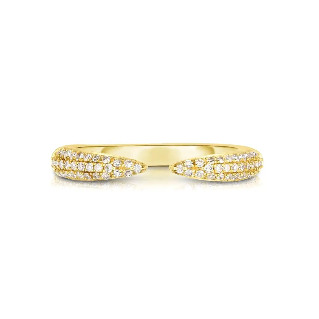 24 gold-plated silver Finger Rings For Women Open Crystal CZ Charm Rings Wedding Jewelry 2021 Trend Bague Femme Anillo A30