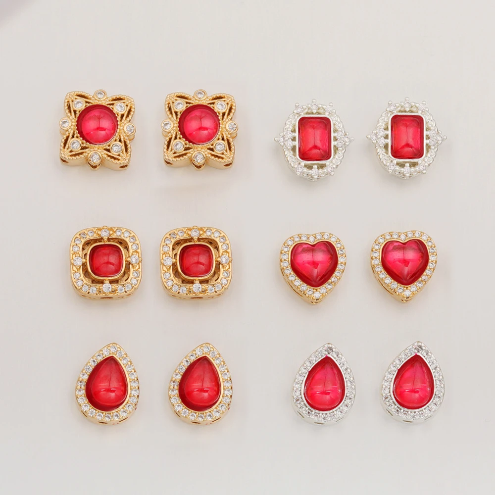 

Cordial Design 30Pcs Copper Beads/Crystal Effect/Heart Shape/DIY Beads Making/Jewelry Findings & Components/Hand Made #193675