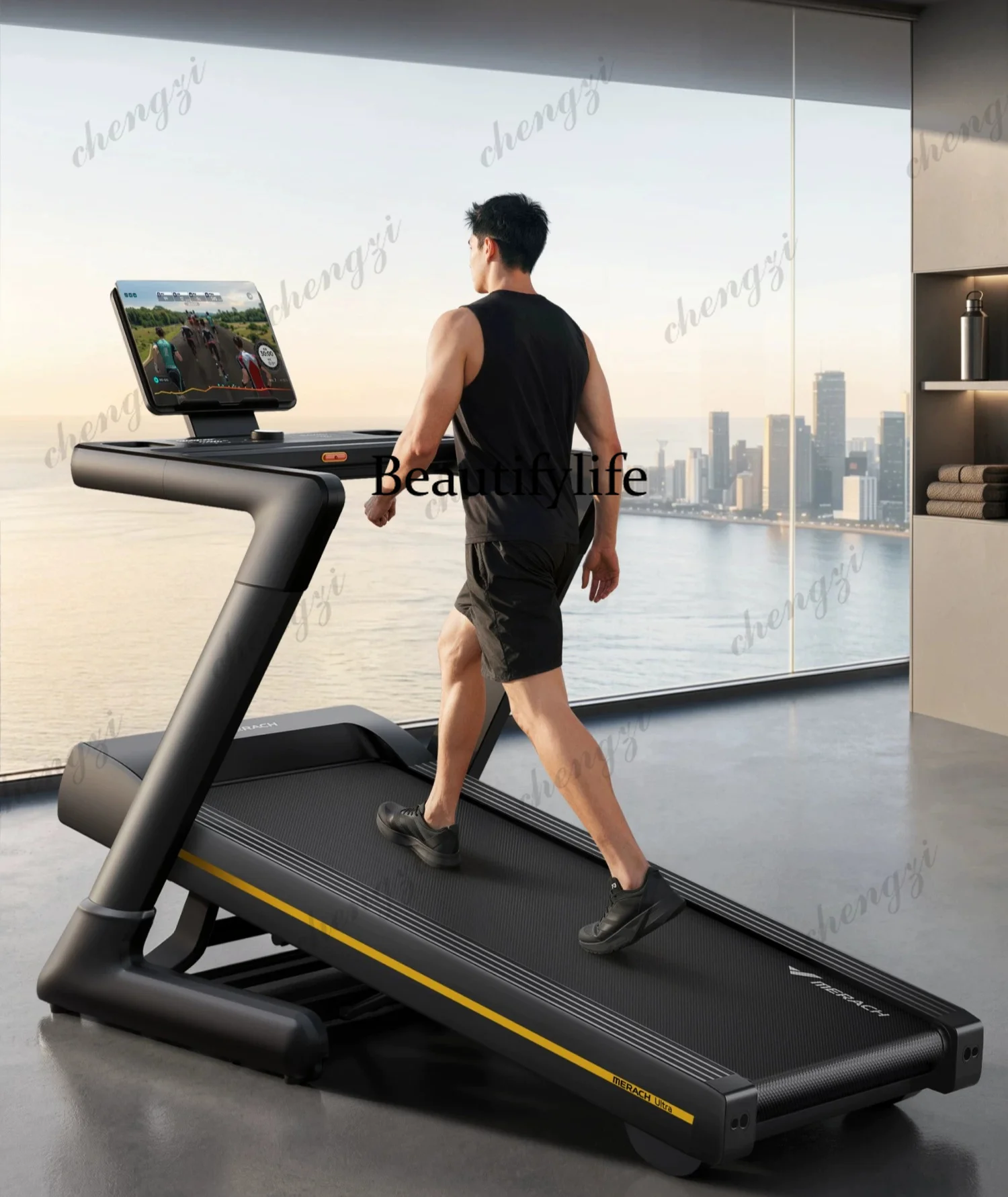 Knee Pads Treadmill Large Slope Home Climbing Machine Silent Folding Smart