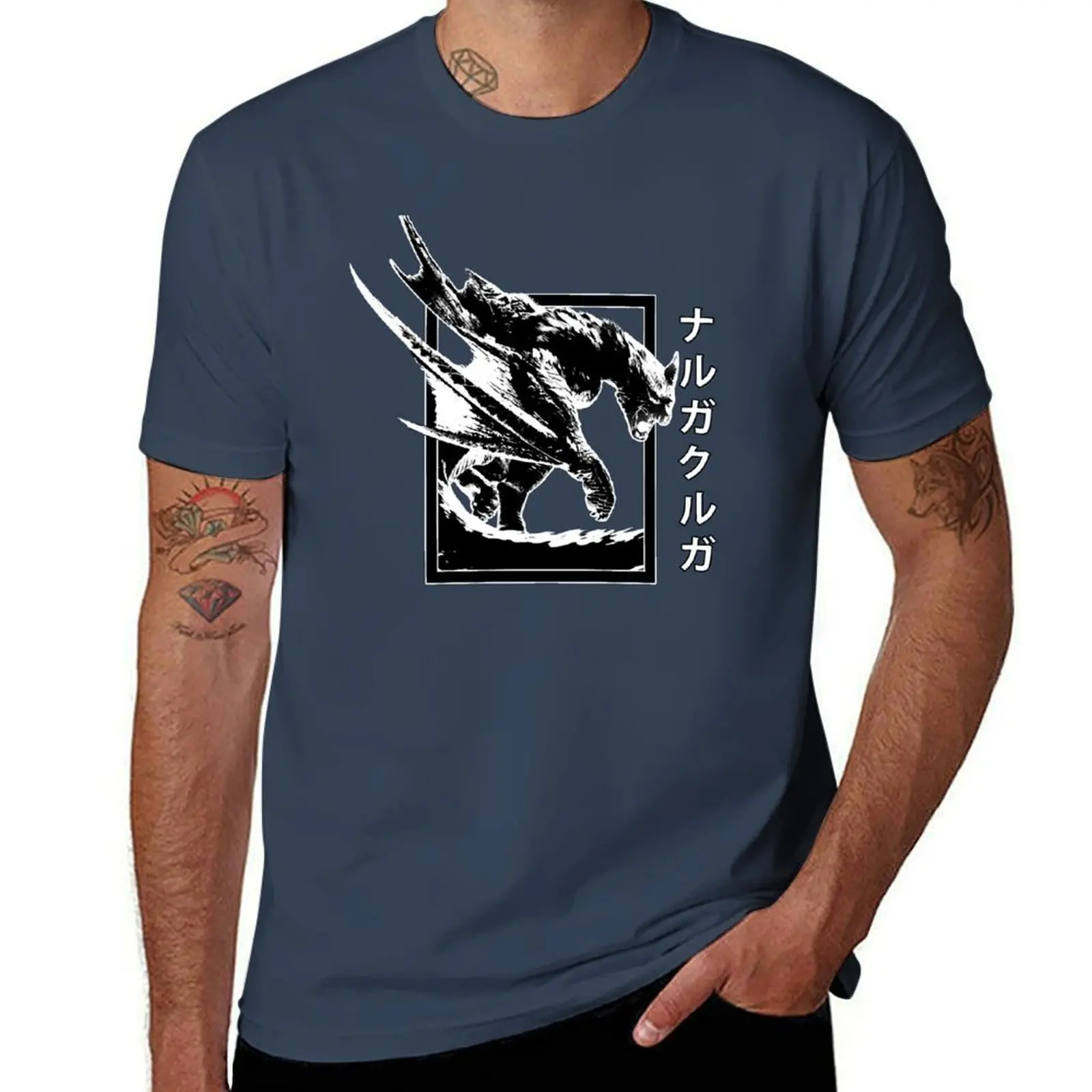 (ナルガクルガ) Nargacuga MHW 1 T-Shirt Basic Plain Tee for Spring and Summer