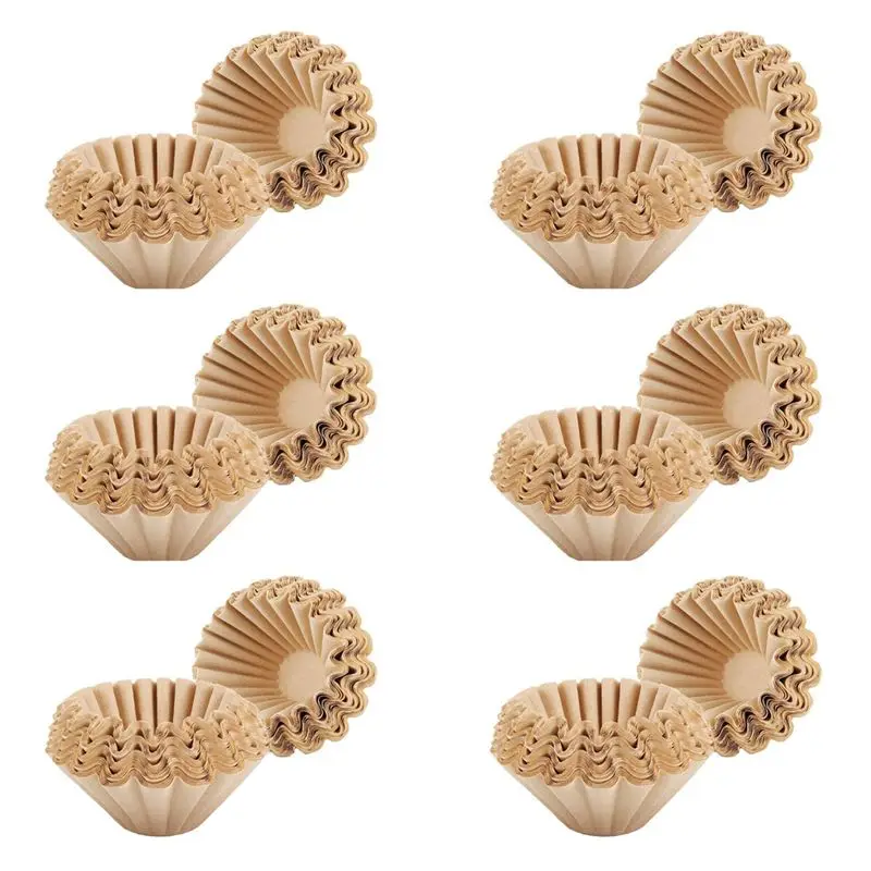 J1UL1N 600 Pcs 1-4 Cup Basket Coffee Filters Basket Filters Disposable Paper Coffee Filters For Home Office Use Brown