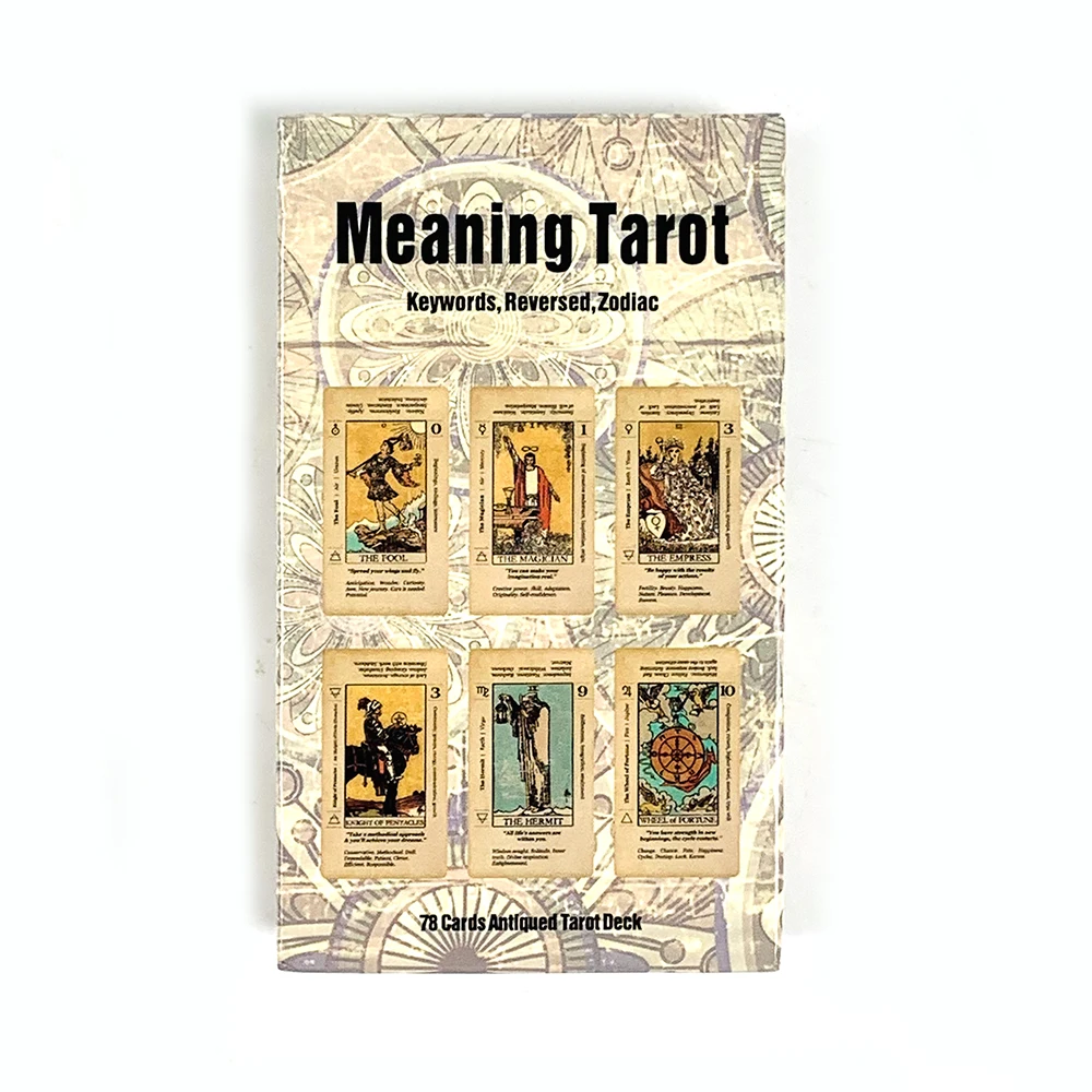 

Tarot Cards With Meaning On Them Beginner Tarot Keyword Antiqued Tarot Deck Learn,78 Cards Fortune Divination Cards Game