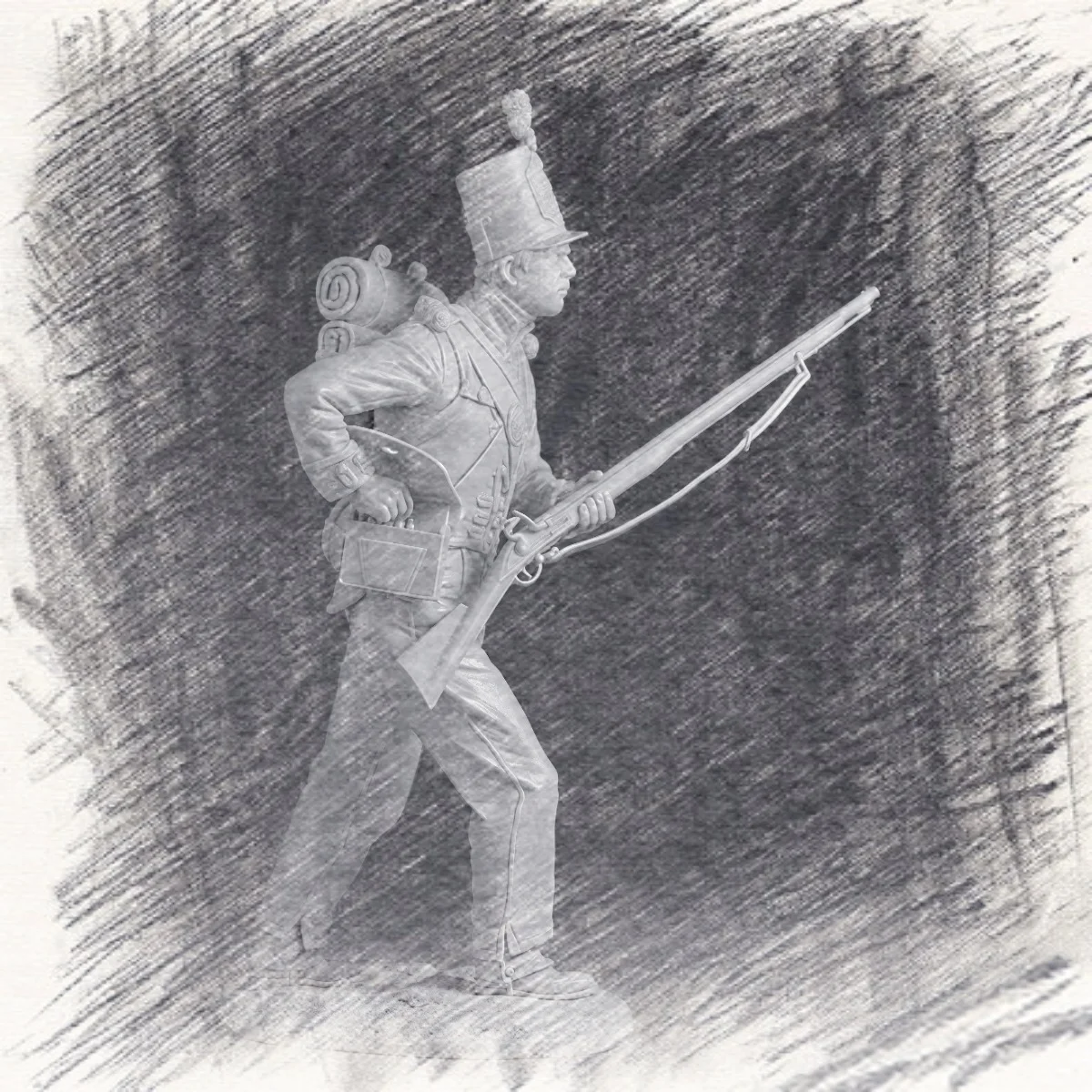 

75MM resin unpainted model kit, military theme, British Infantry Guards 3rd Regiment Private unassembled and unpainted GK, 1502R