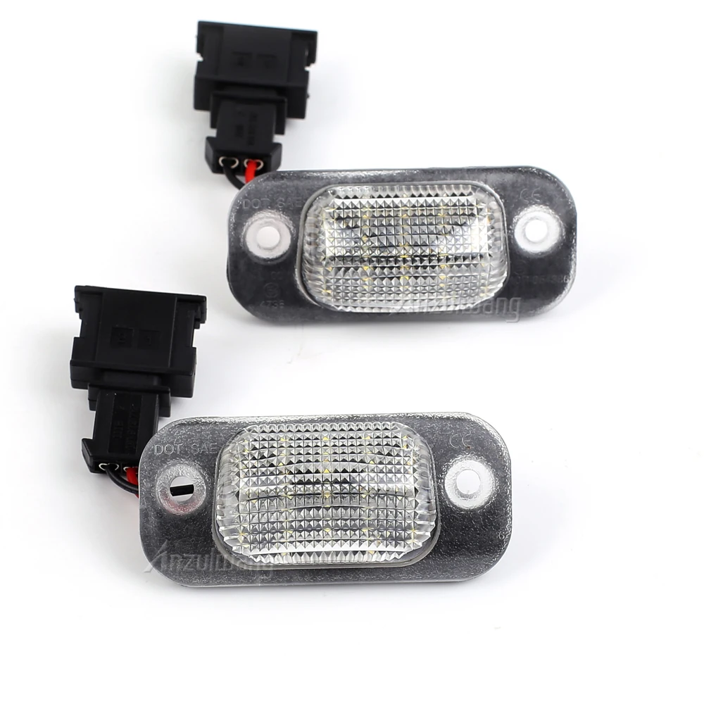 

For VW Golf 3 Cabriolet 1E7 For VW Golf 3 1H1 2Pcs Car LED License Number Plate Light Lamps For Seat Ibiza Cordoba Vario 6K