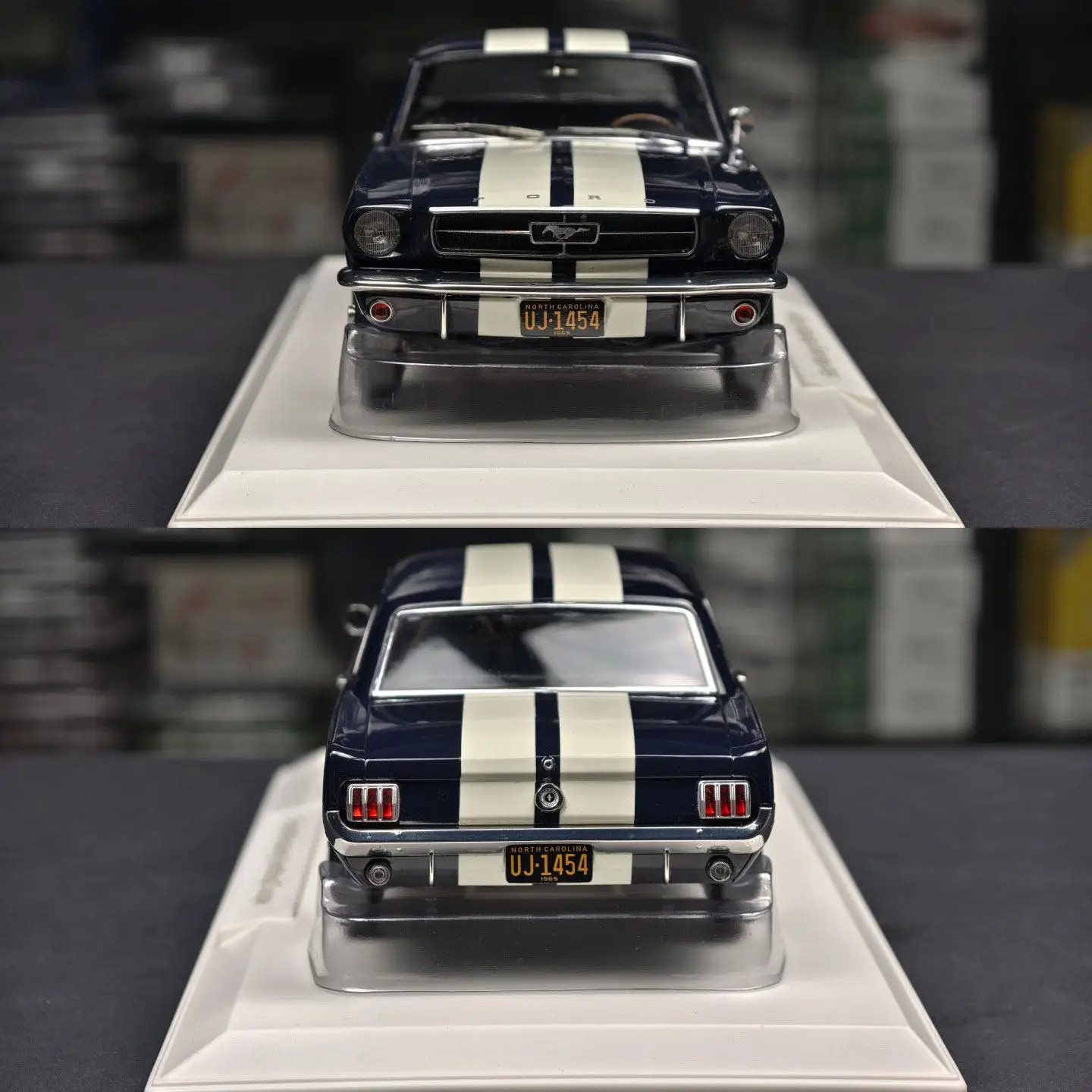Diecast NOREV 1:18 Scale Ford Mustang Coupe 1965 Alloy Car Model view 2