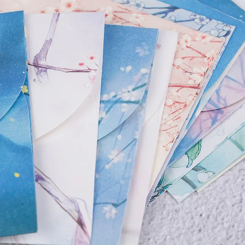 10pcs Vintage Kraft Envelope For Wedding Invitation Envelope Chinese Style Paper Envelopes Gift Envelope