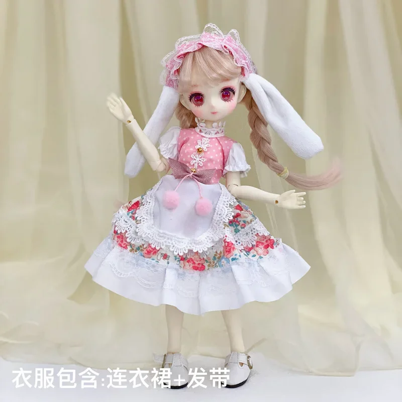 Clothes Lolita Dress for 1/6 Bjd Doll Accessories Suit Casual Dress Up Skirt Jk Uniform Not Include Doll