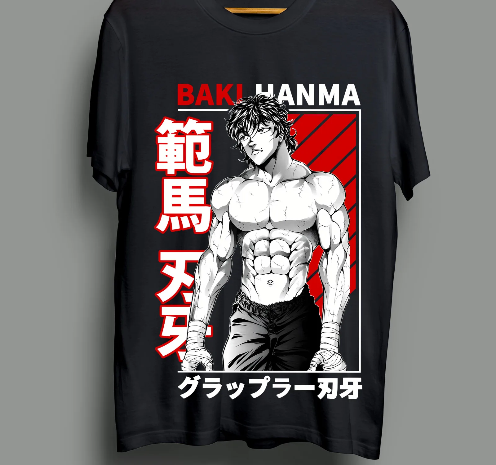 

Новая футболка Baki the Grappler Hanma Yujiro, лучшая унисекс черная футболка