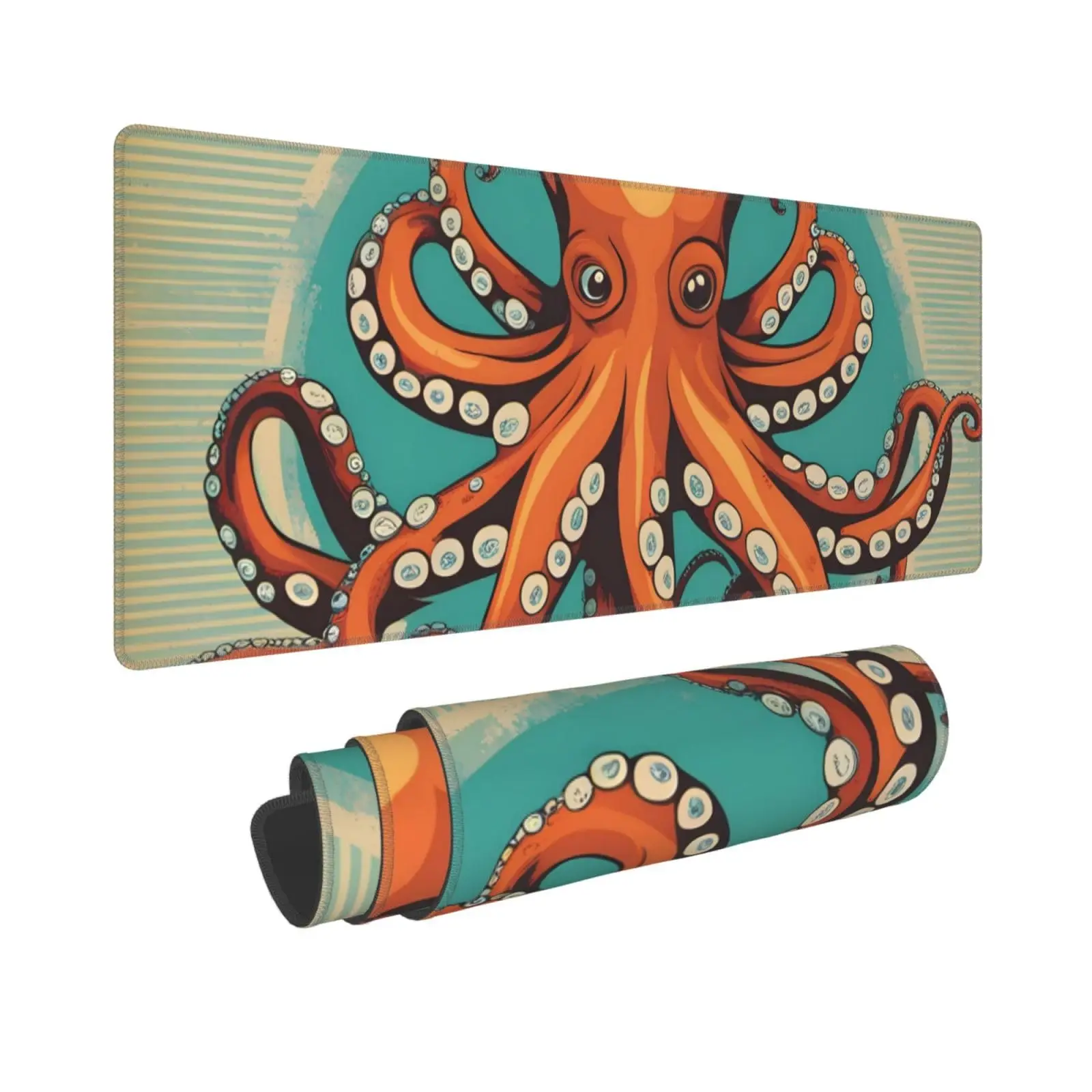 

Octopus Design Pattern Large Gaming Mouse Pad for Office Mousepad Anti-Skid Rubber Base Soft Comfortable and Durable Desk Pad