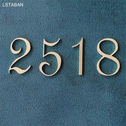 Nordic Retro Style Brass Address Number Customized House Numbers For Home Gates Sticker Antique Copper House Number Sign