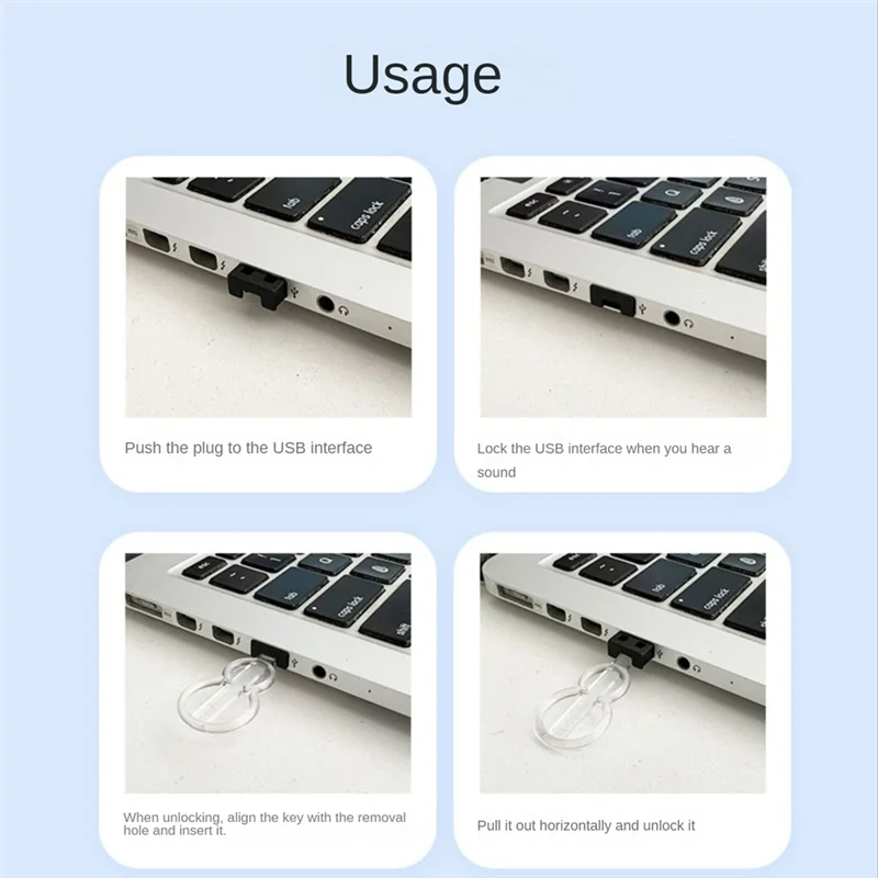 Couvercle de port de chargeur USB, bouchon anti-poussière, serrure de sécurité universelle, protecteur anti-poussière, PC, ordinateur portable, 10 pièces