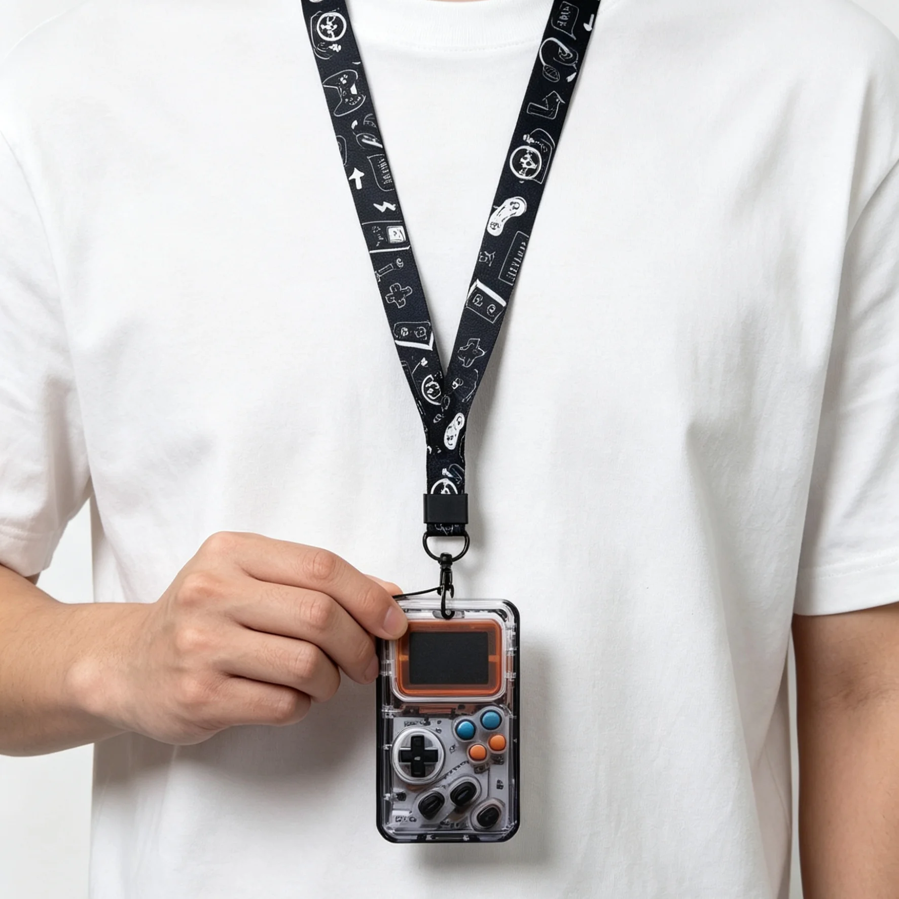 Gamer Name Badge Holder Lanyard Business Card Holder Hanging Neck Strap Boy ID Card Holder Door Card Case Small Gift