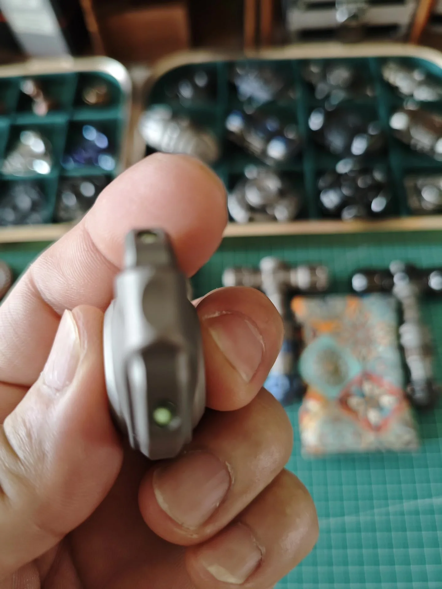 Used EDC KTS V16 Supercar, Titanium Full of Tritium Flynova Flying Spinner