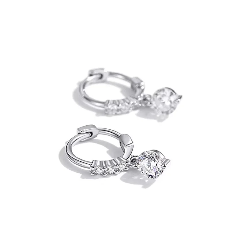 

Серьги-кольца из стерлингового серебра 925 пробы с каплями воды и цирконом для женщин, модные серебряные ювелирные изделия, подарки, модные