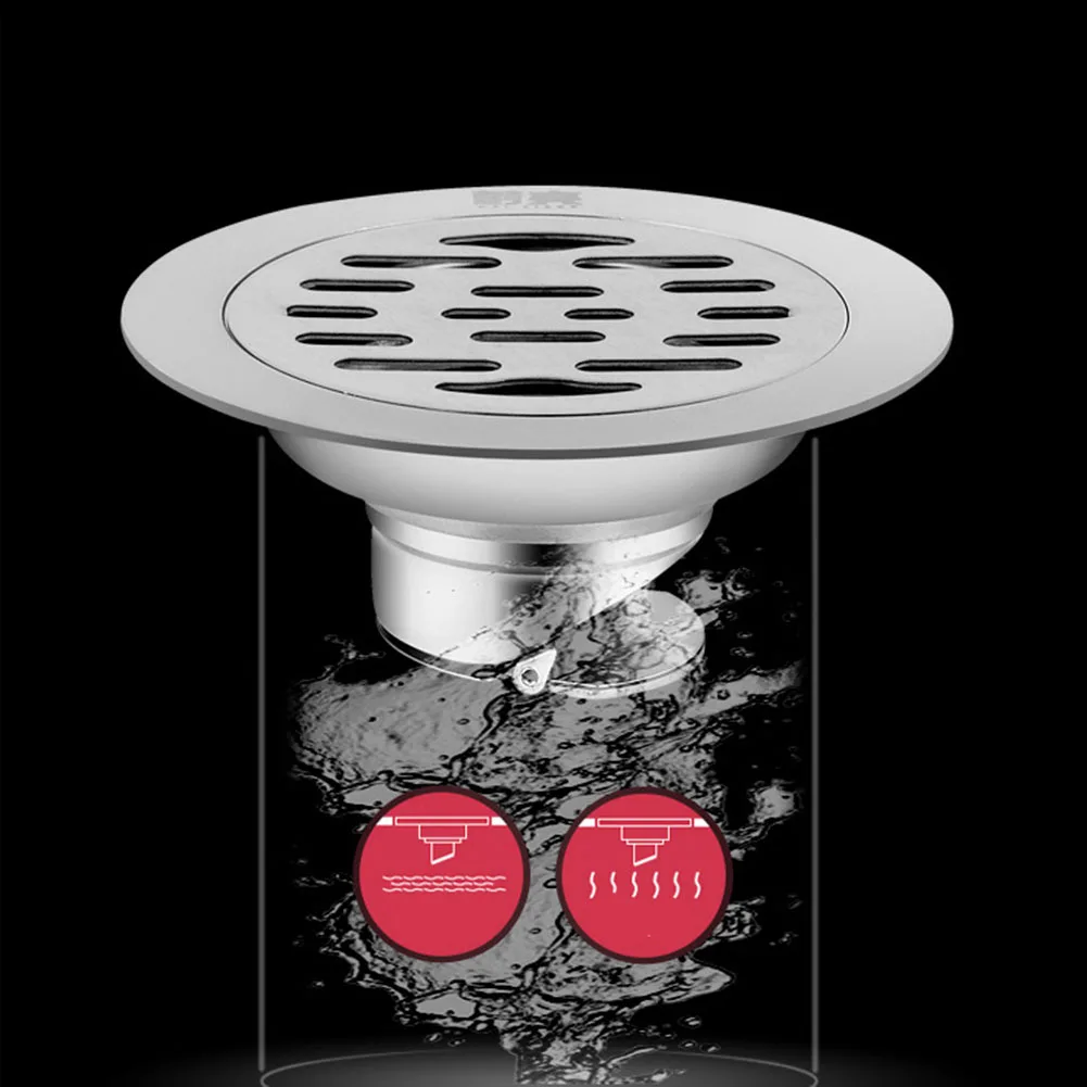 

Bathroom Accesories Floor Drain Water Filter Cover For Home Kitchen Hotel Thickened Stainless Steel 10cm Anti clogging Deodorant