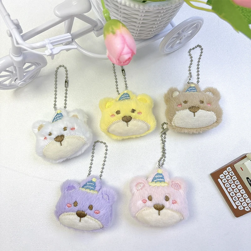 Cartoon Cute Little Chubby Bear Plush Doll Toy Pendant Keychain Backapck Hangings Decoration Gifts